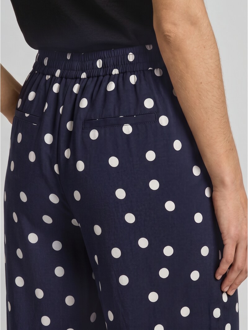Tom Tailor Culotte aus Viskose - Navy Big Dot Design
