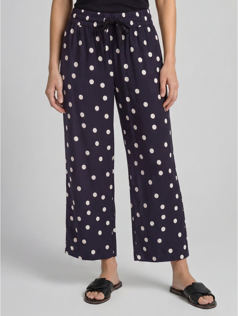 Tom Tailor Culotte aus Viskose - Navy Big Dot Design