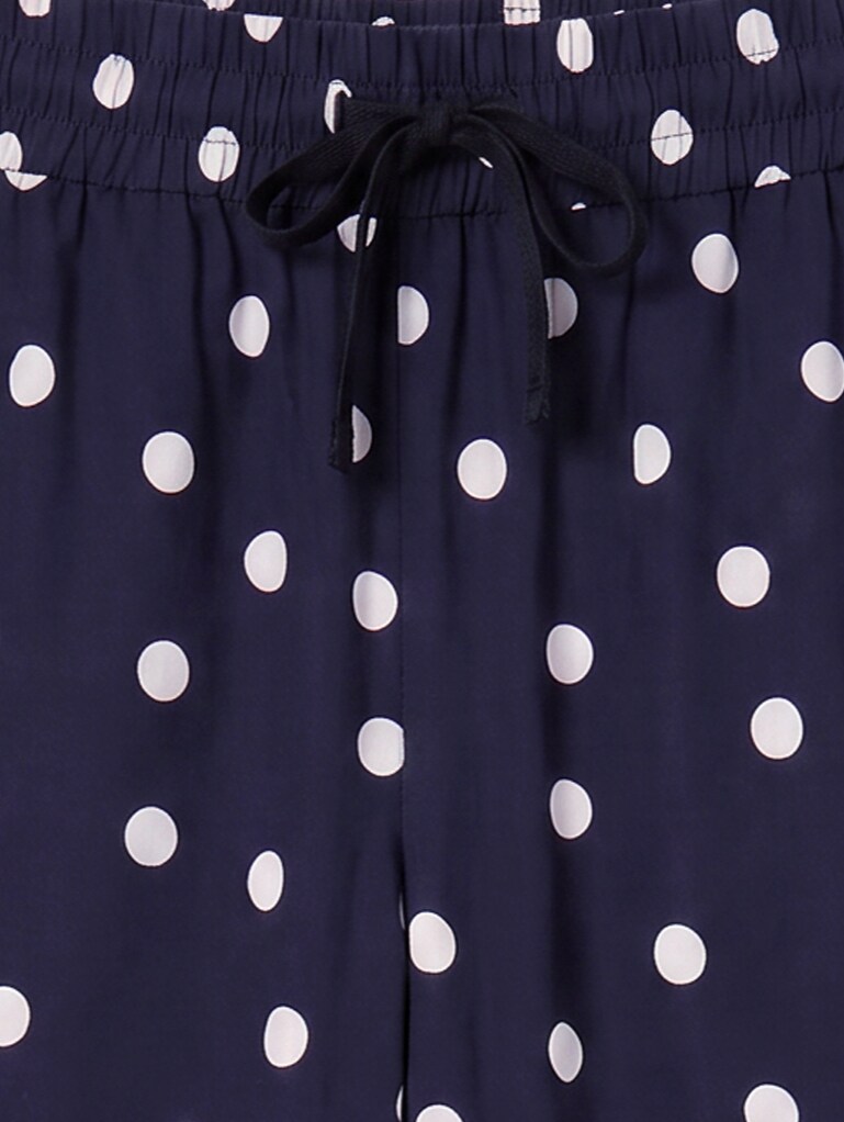 Tom Tailor Culotte aus Viskose - Navy Big Dot Design