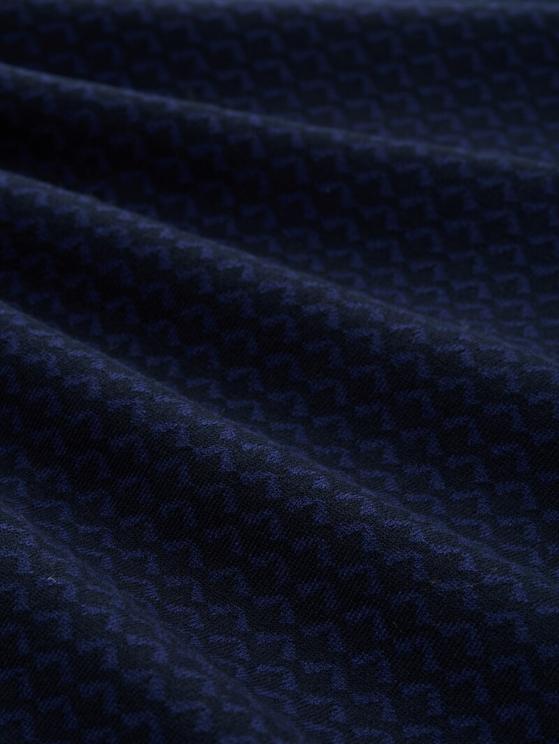 Tom Tailor Loose Fit Jacquard Strickpullover - Blue Mini Argyle