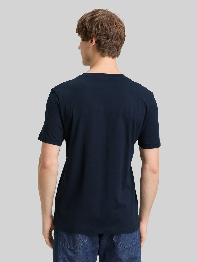 Tom Tailor T-Shirt mit Fotoprint - Sky Captain Blue