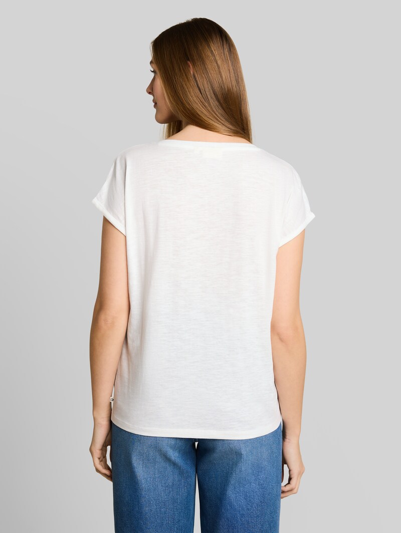 Tom Tailor T-Shirt aus Baumwolle - Off White