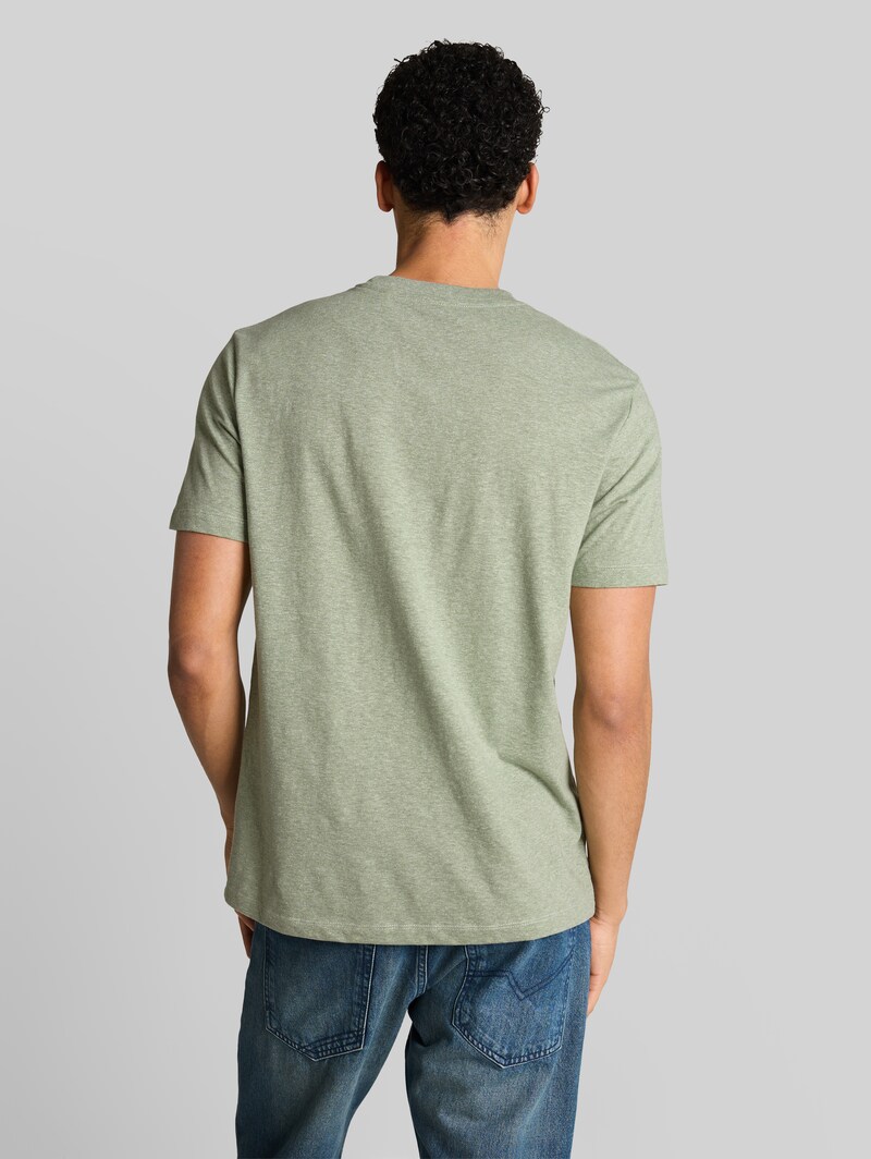 Tom Tailor T-Shirt in Melange-Optik - Frozen Light Mint Melange