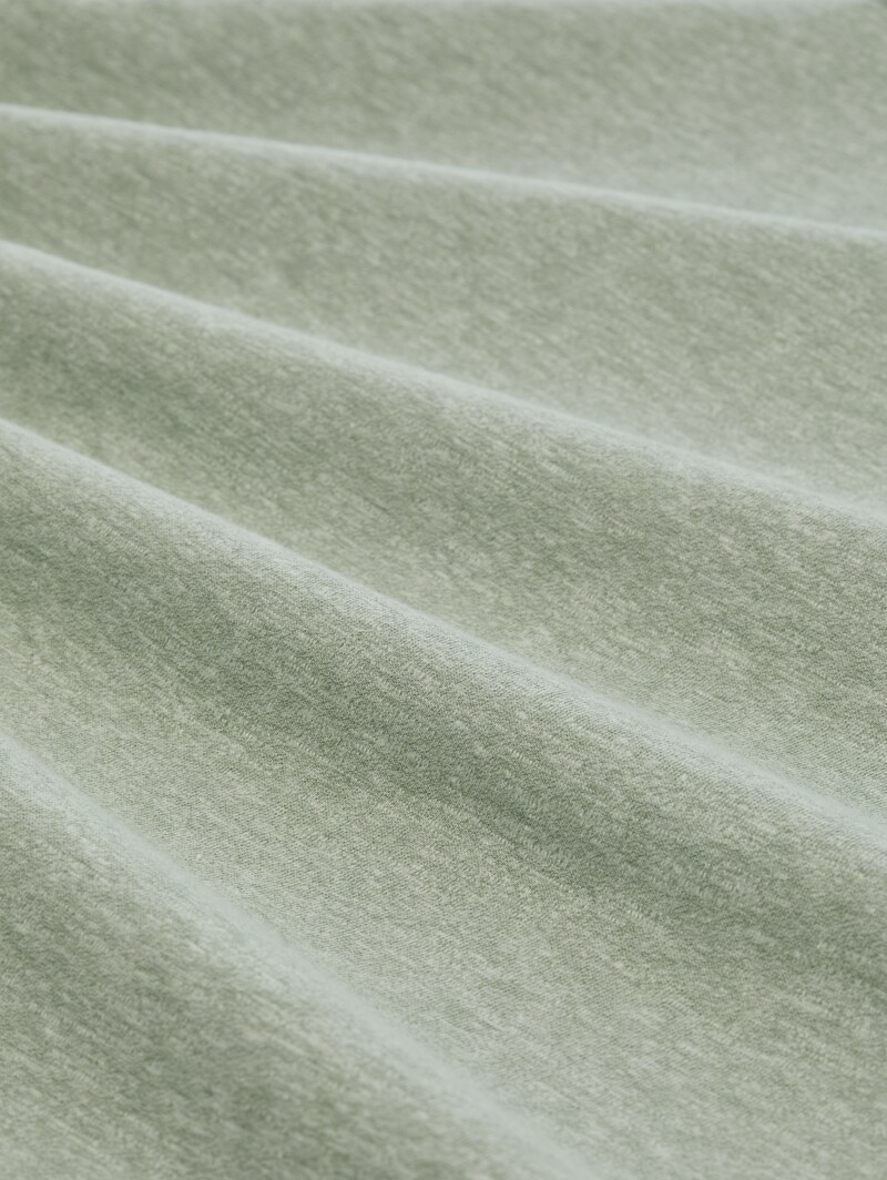 Tom Tailor T-Shirt in Melange-Optik - Frozen Light Mint Melange