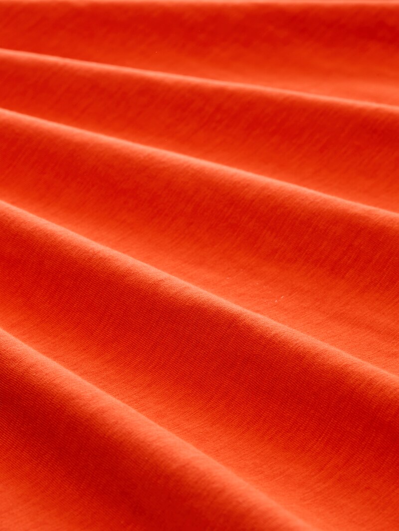 Tom Tailor T-Shirt mit Stickerei - Orange Red