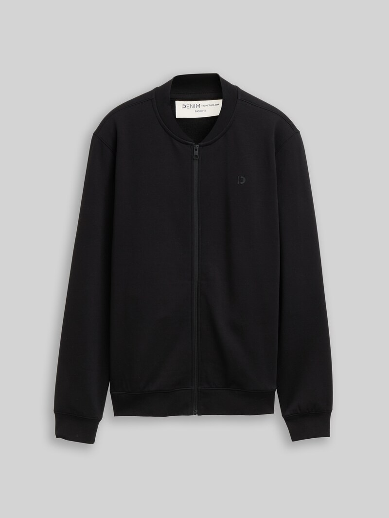 Tom Tailor Sweatjacke mit Bomberkragen - Black