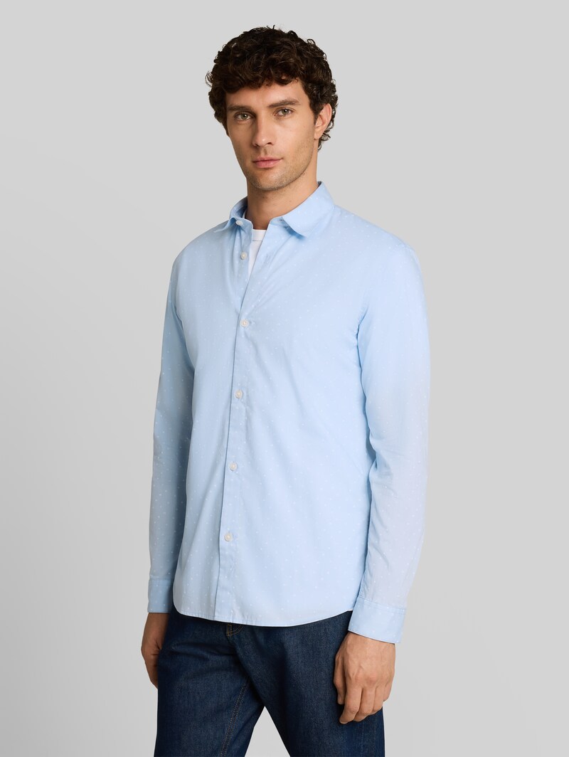 Tom Tailor Regular Fit Hemd mit Muster - Light Blue White Music Design Tom Tailor Regular Fit Hemd mit Muster - Light Blue White Music Design