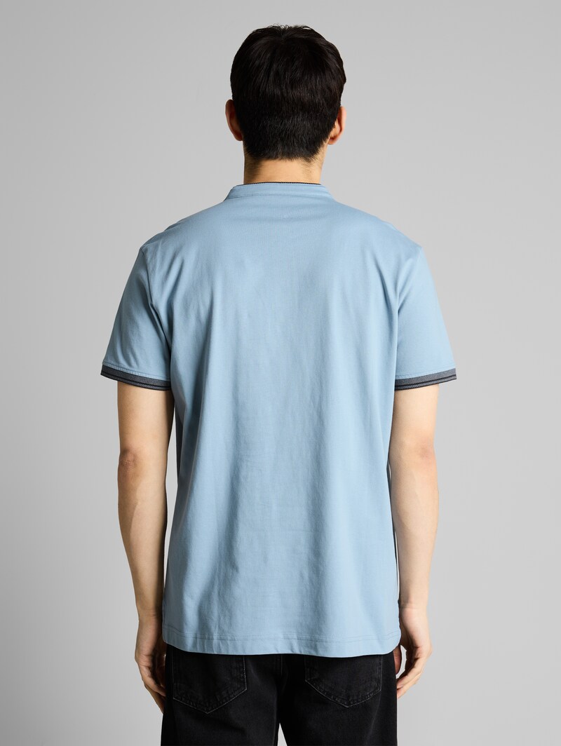 Tom Tailor Poloshirt mit Stehkragen - Mountain Spring Blue