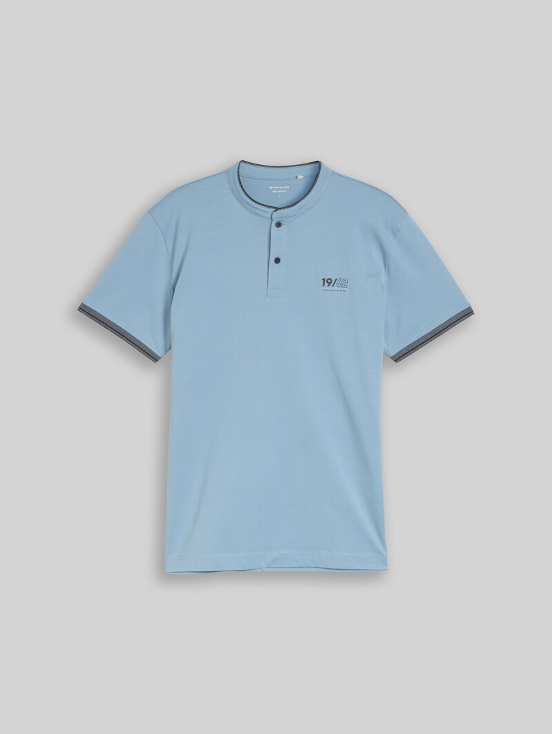 Tom Tailor Poloshirt mit Stehkragen - Mountain Spring Blue