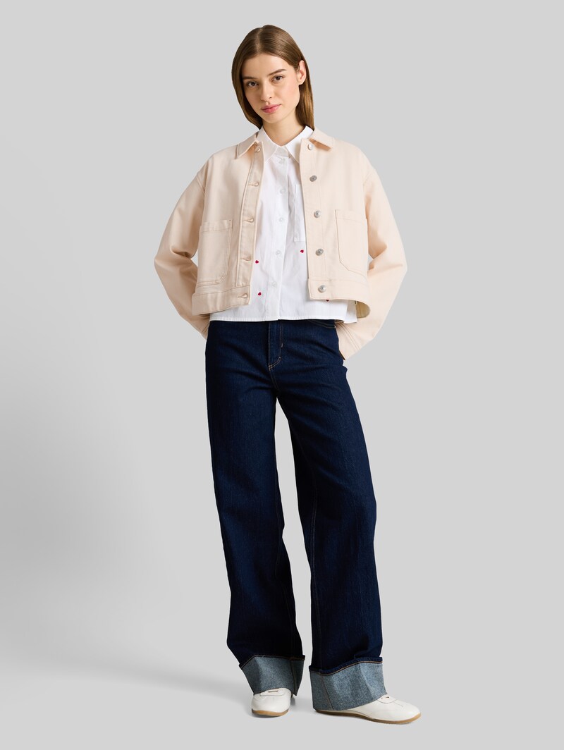 Tom Tailor Jeansjacke mit aufgesetzten Taschen - Raw Offwhite Denim Tom Tailor Jeansjacke mit aufgesetzten Taschen - Raw Offwhite Denim