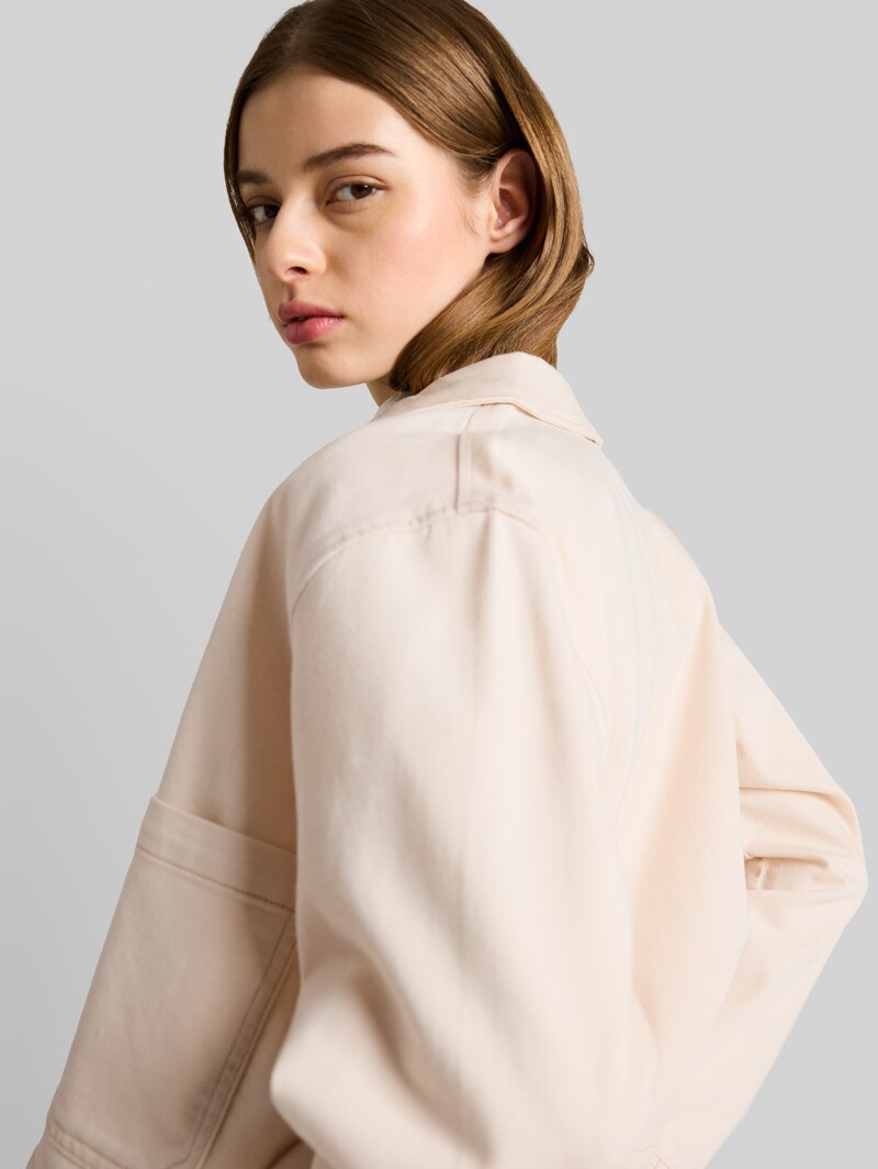 Tom Tailor Jeansjacke mit aufgesetzten Taschen - Raw Offwhite Denim