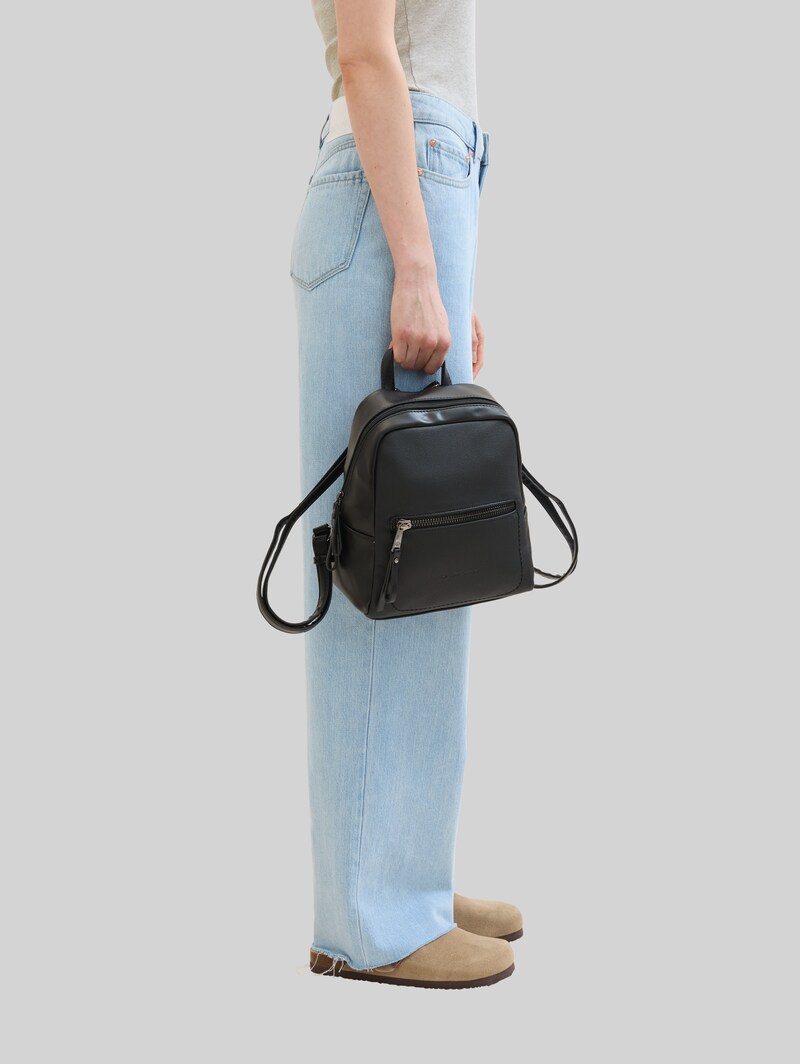 Tom Tailor TTTAMARA S Rucksack in Canvas-Optik - Schwarz / Black