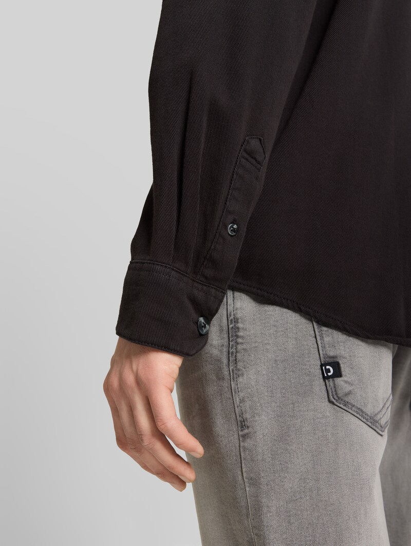 Tom Tailor Relaxed Fit Hemd mit Brusttasche - Coal Grey