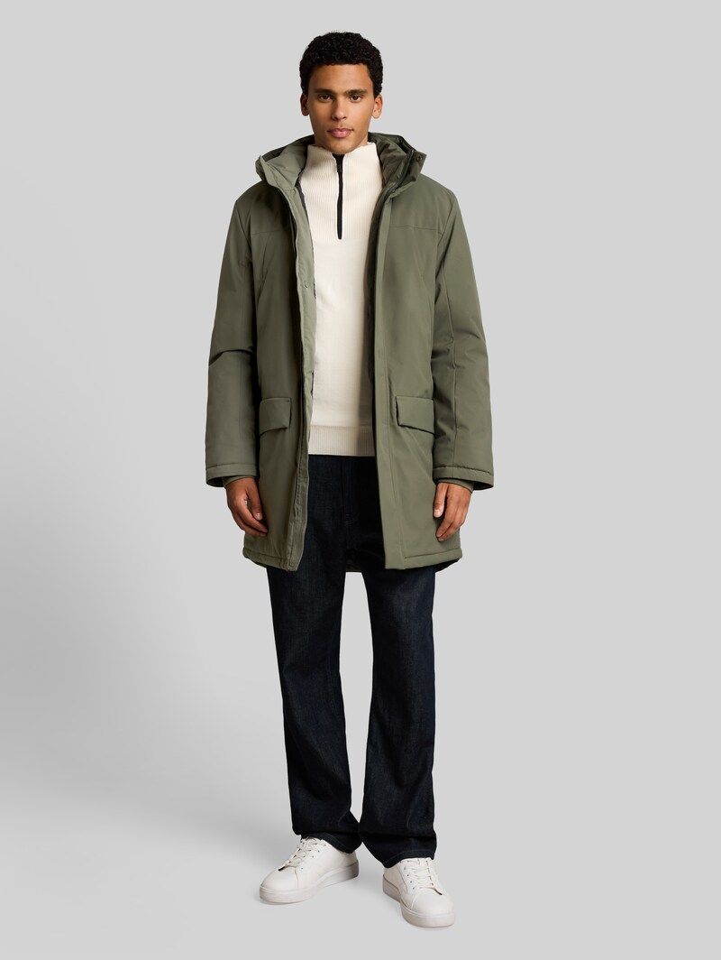 Tom Tailor Relaxed Fit Parka mit abnehmbarer Kapuze - Urban Olive Green