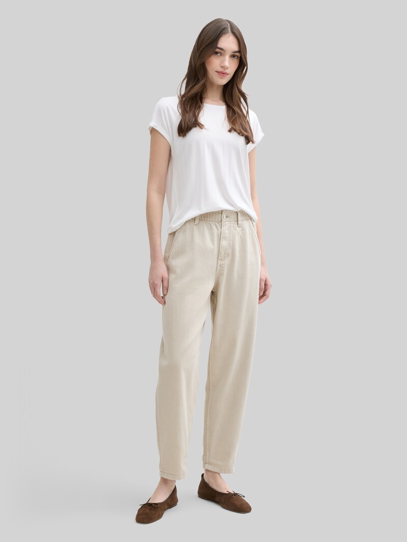 Tom Tailor TTADEA BARREL Jeans - Beige Grey
