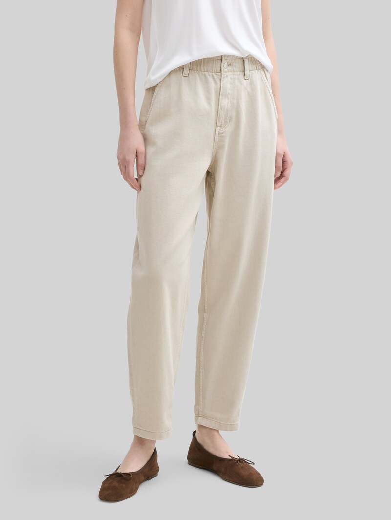 Tom Tailor TTADEA BARREL Jeans - Beige Grey