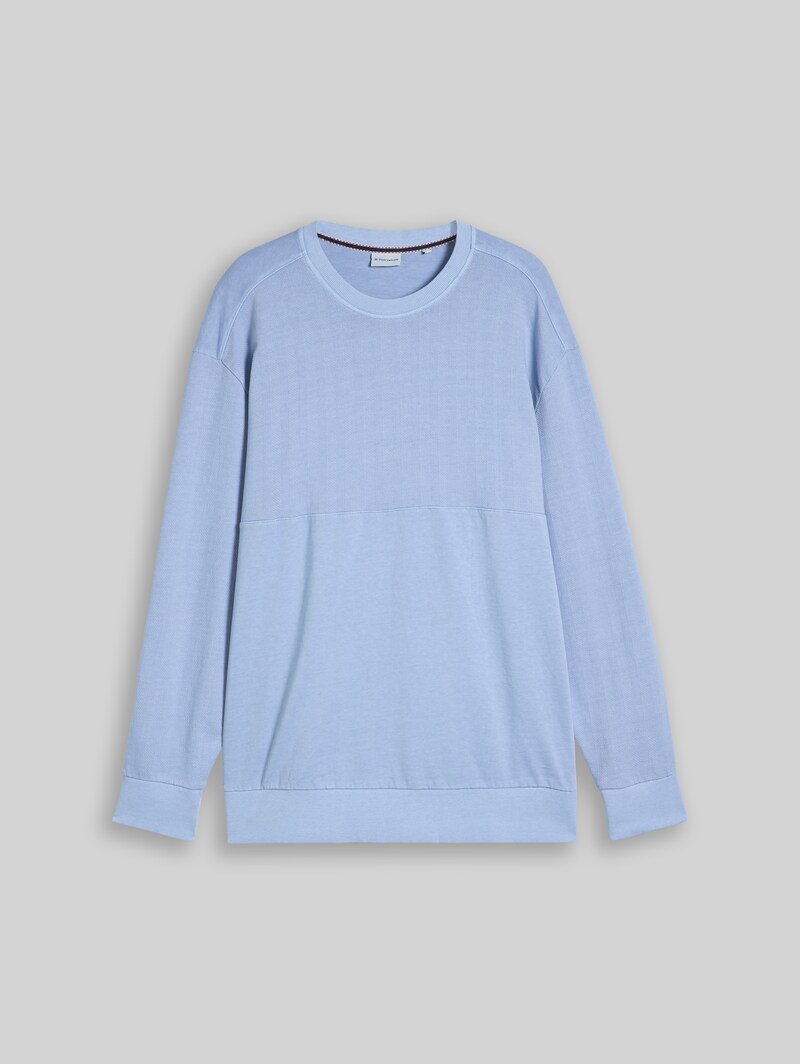 Tom Tailor Plus Size - Sweatshirt im Used-Look - Pale Blue