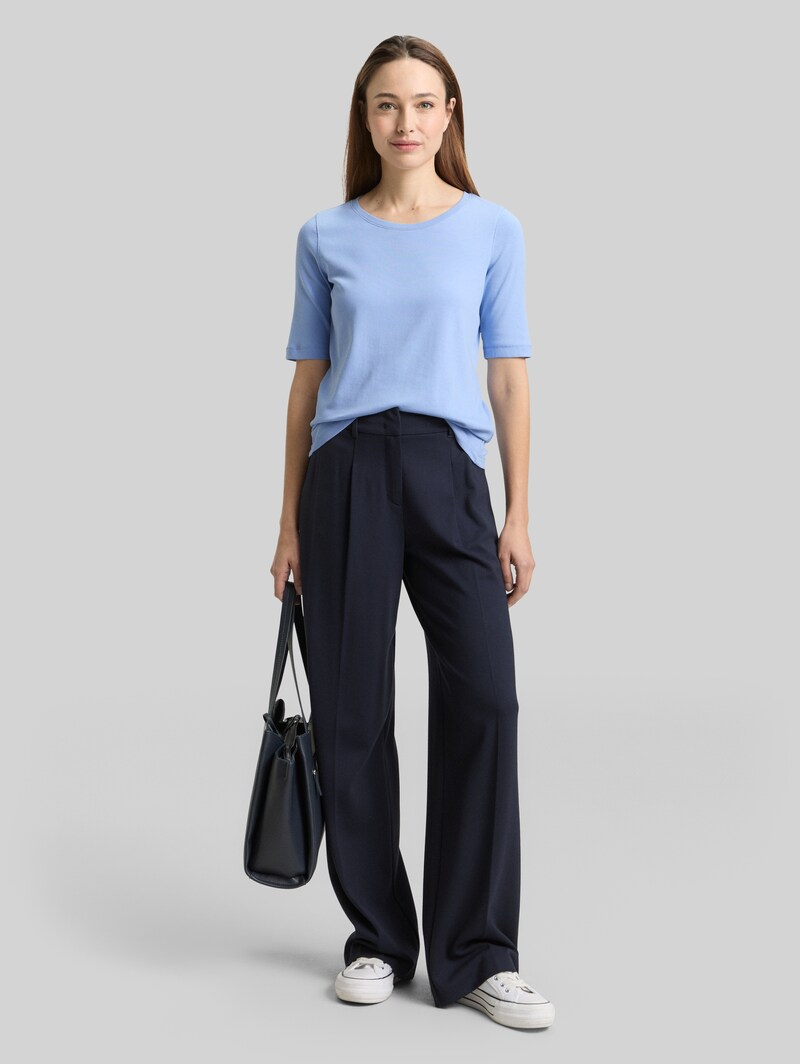 Tom Tailor Basic T-Shirt - Light Fjord Blue