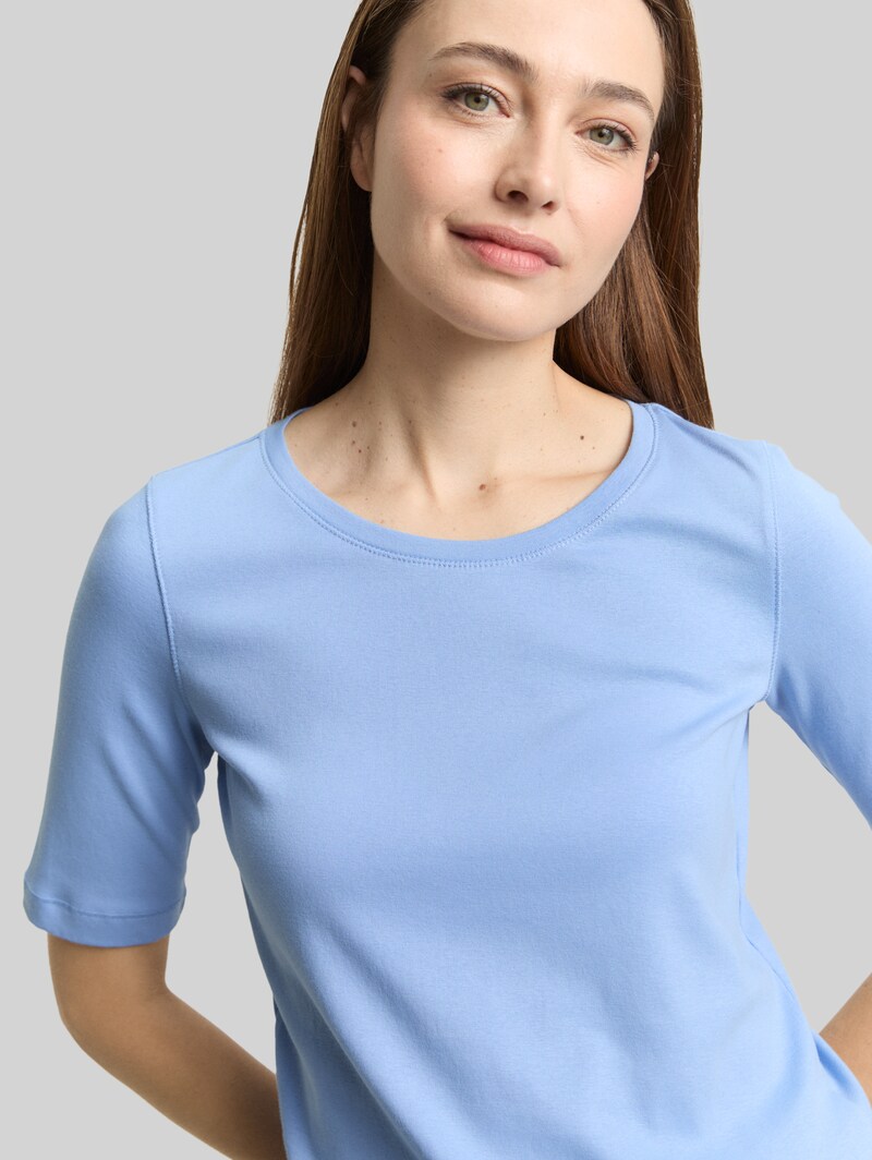 Tom Tailor Basic T-Shirt - Light Fjord Blue