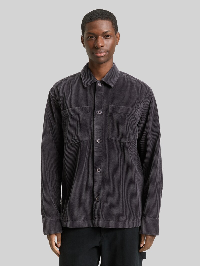Tom Tailor Overshirt aus Cord - Tarmac Grey Tom Tailor Overshirt aus Cord - Tarmac Grey