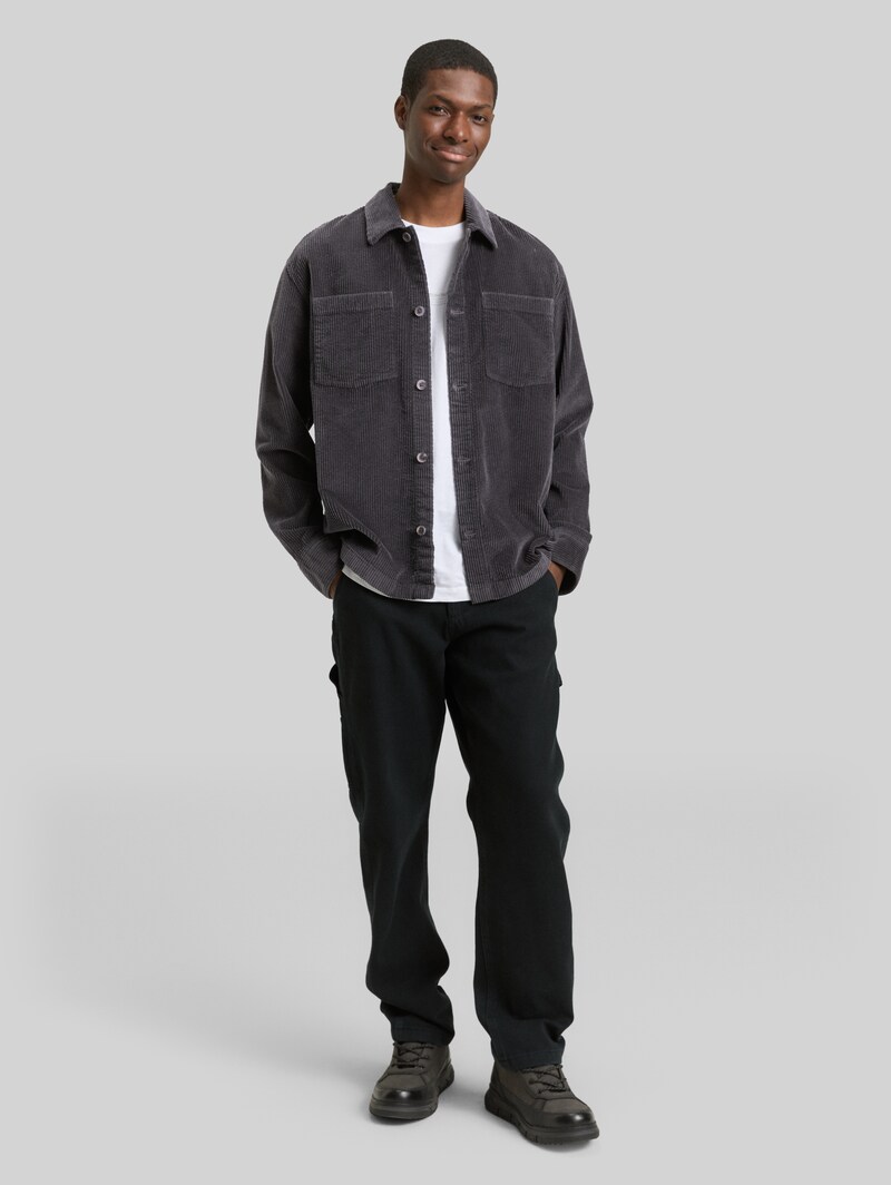 Tom Tailor Overshirt aus Cord - Tarmac Grey