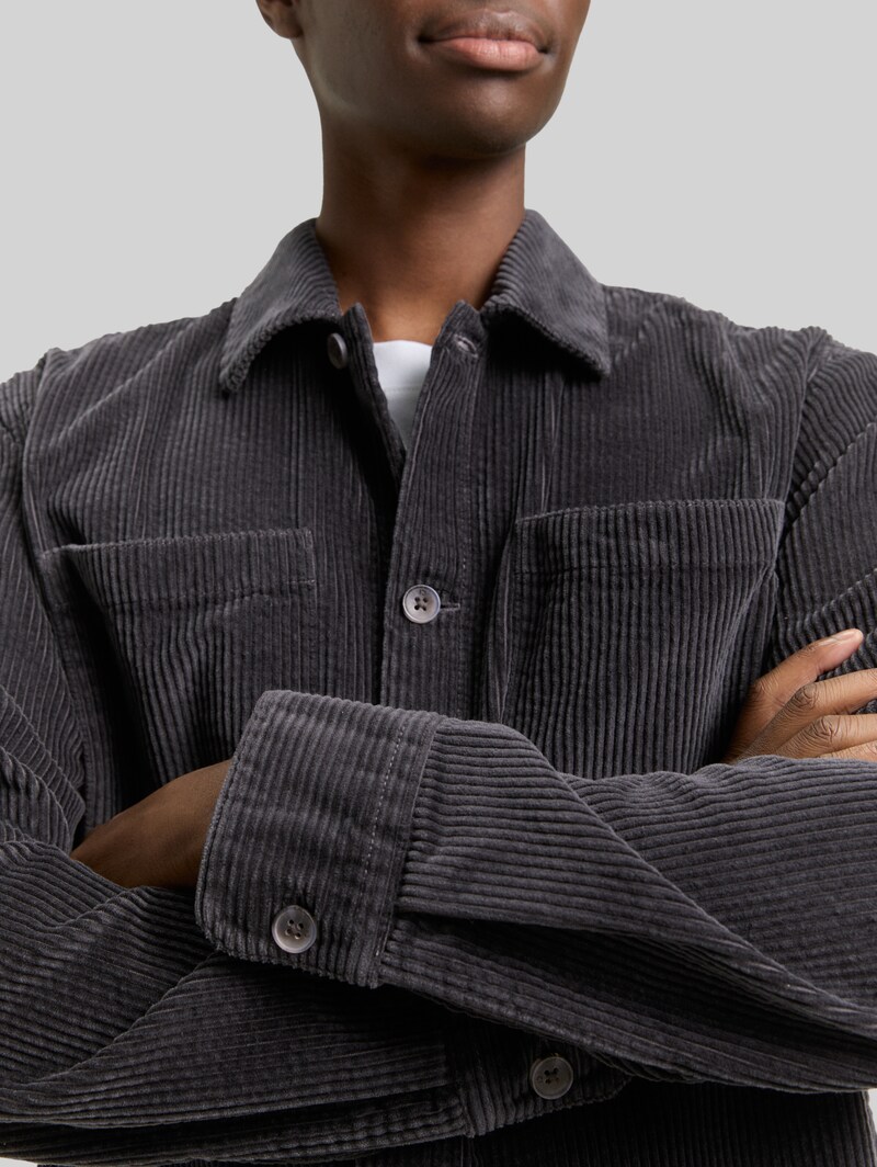 Tom Tailor Overshirt aus Cord - Tarmac Grey