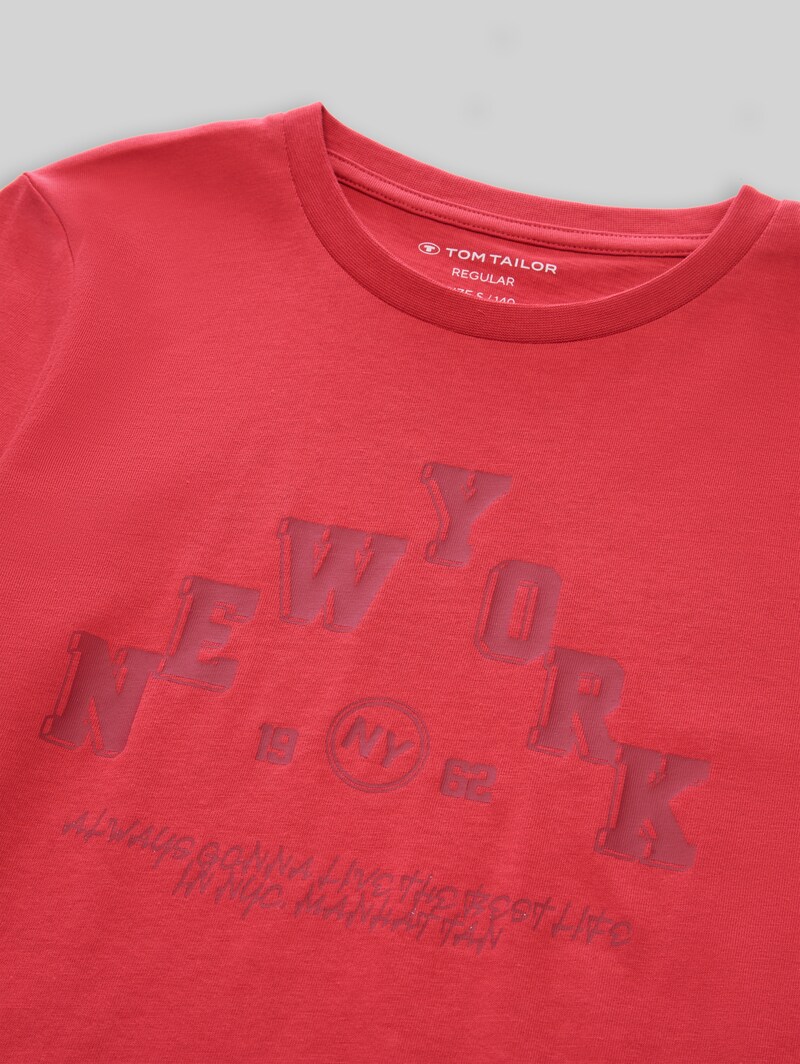Tom Tailor Basic T-Shirt im 2er-Pack - Fresh Cardinal Red