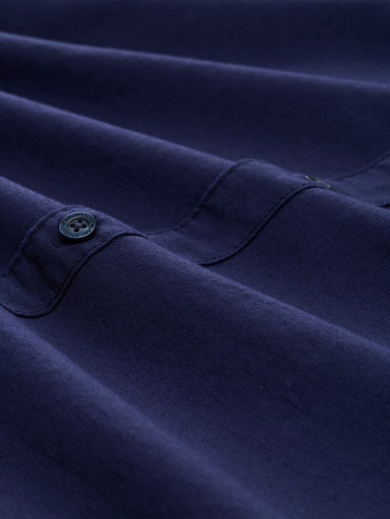 Tom Tailor Oxford Hemd mit Logo-Stickerei - Dark Blueberry