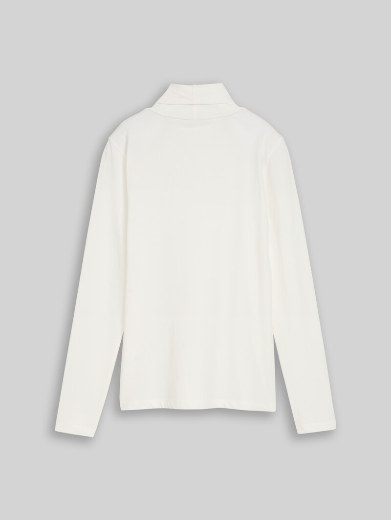 Tom Tailor Basic Rollkragenshirt - Whisper White