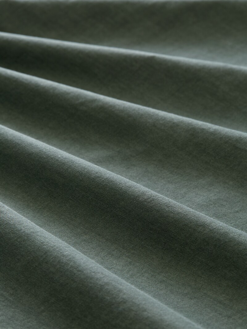 Tom Tailor Henley T-Shirt im Used-Look - Deep Leaf Green