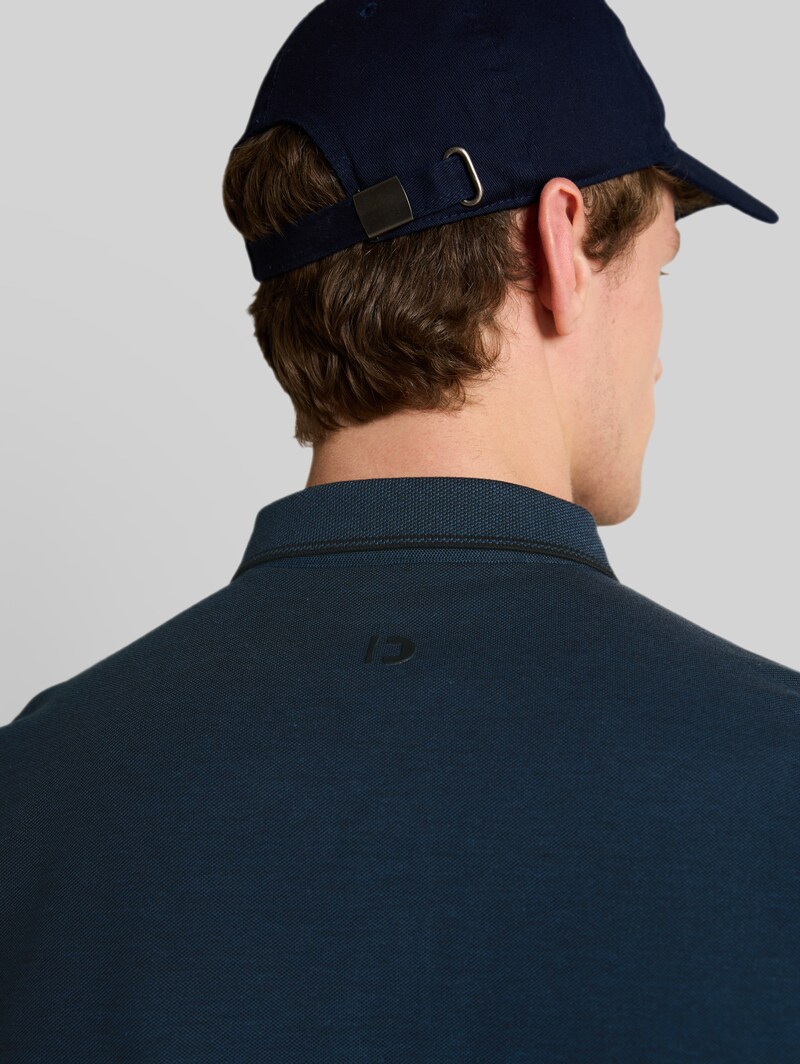 Tom Tailor Piqué Poloshirt aus Baumwolle - Blue Black Two Tone Pique