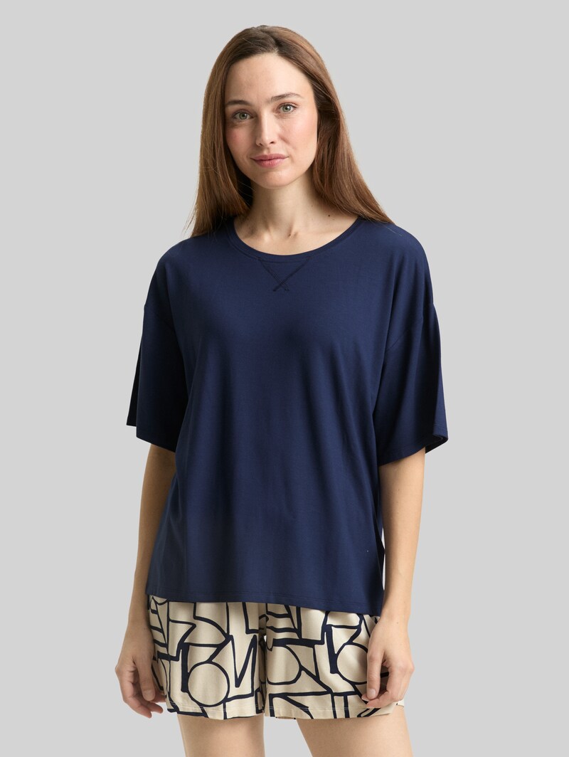 Tom Tailor Pyjama-Set mit Muster - Blue-dark-allover Tom Tailor Pyjama-Set mit Muster - Blue-dark-allover