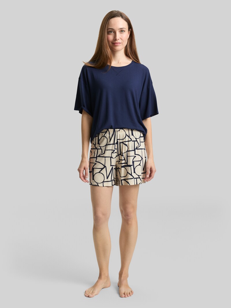 Tom Tailor Pyjama-Set mit Muster - Blue-dark-allover
