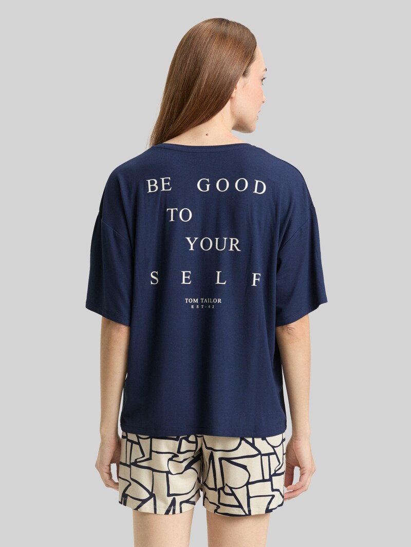 Tom Tailor Pyjama-Set mit Muster - Blue-dark-allover