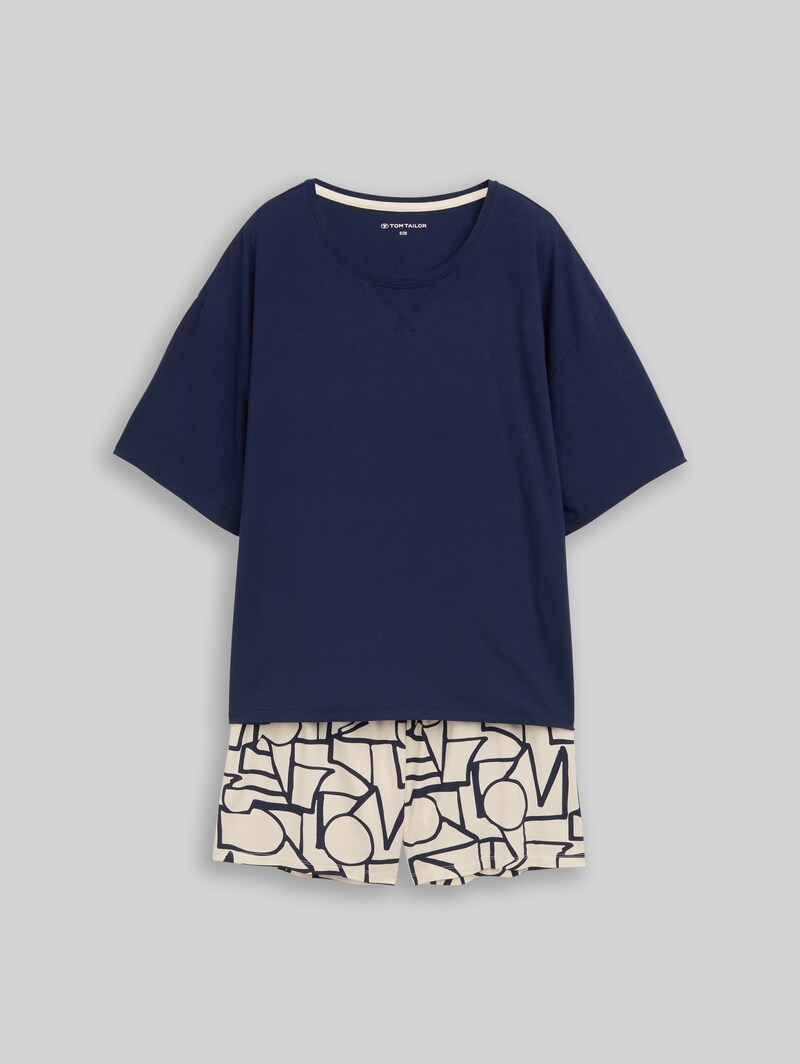 Tom Tailor Pyjama-Set mit Muster - Blue-dark-allover