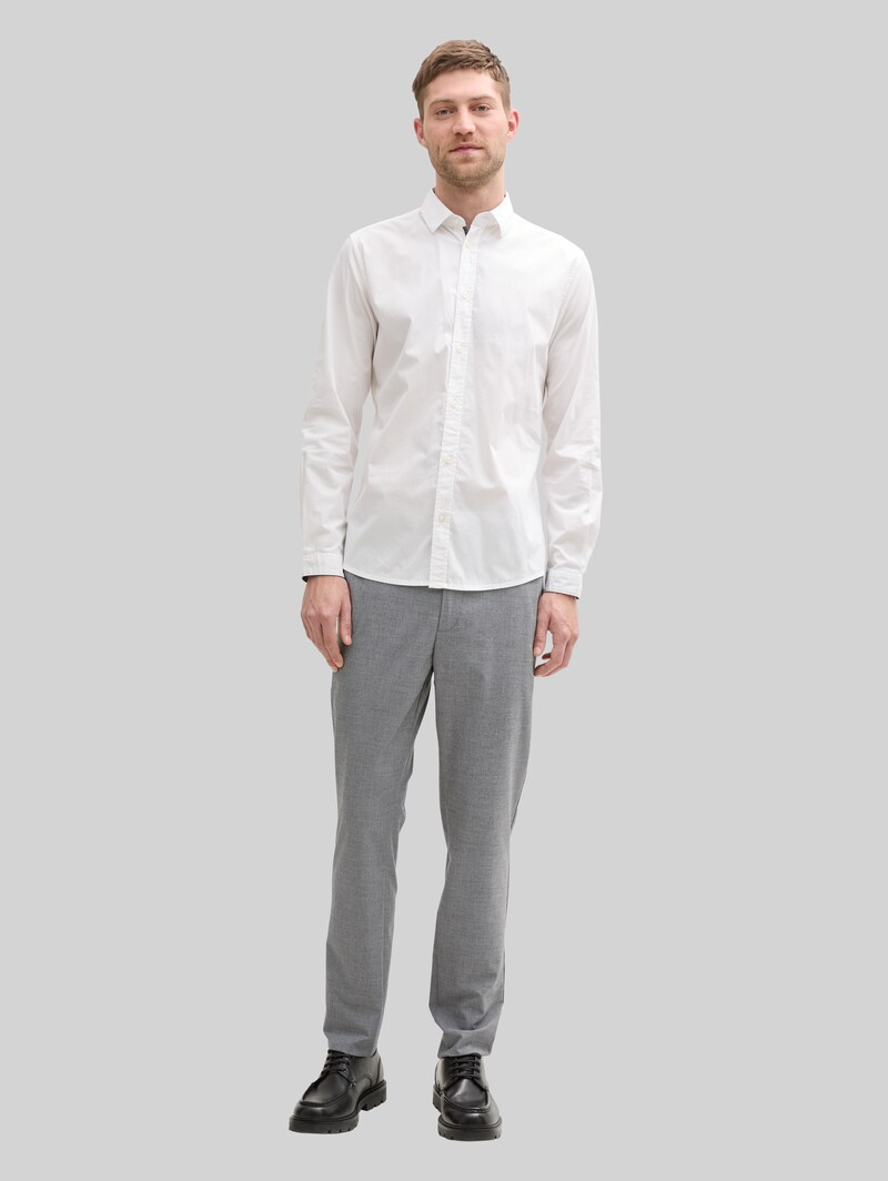 Tom Tailor Ultralight Travis Slim Chino Hose - Grey Black Grindle