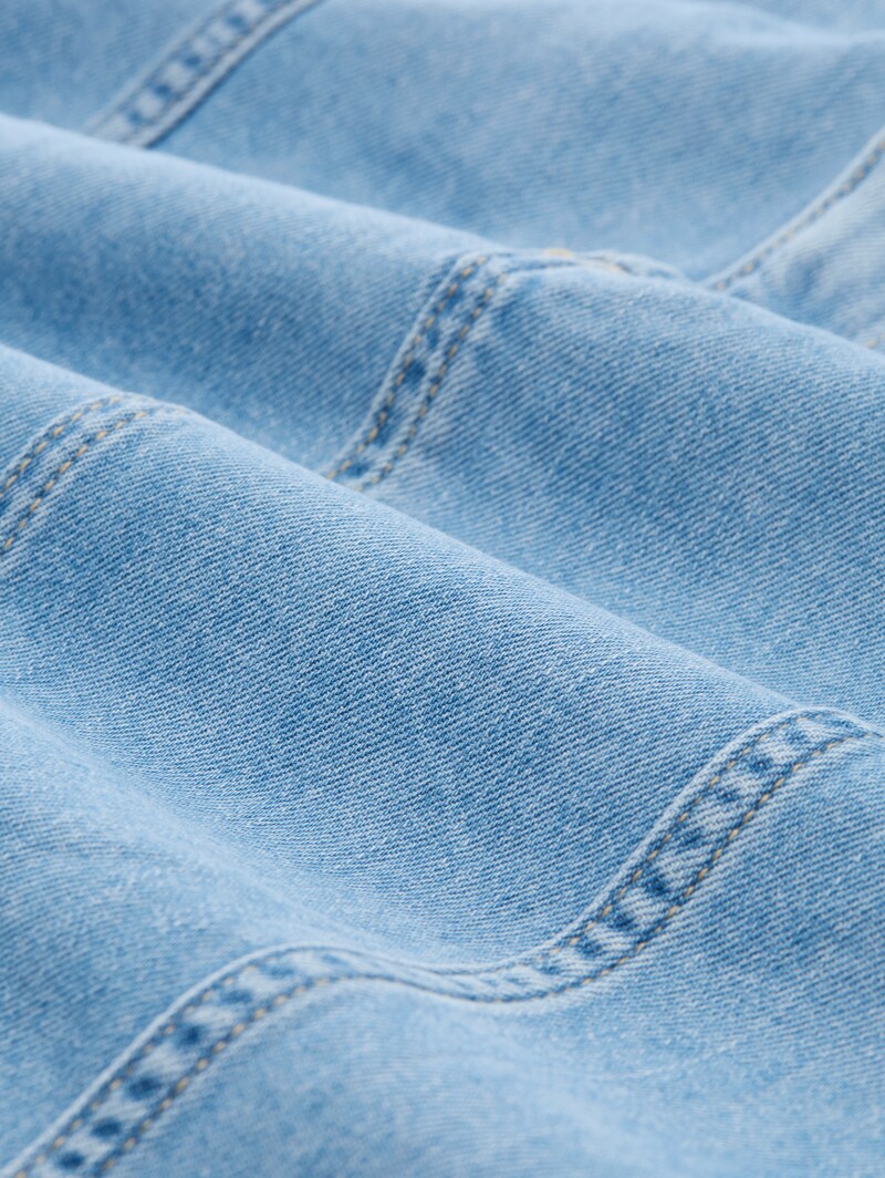 Tom Tailor Mini-Jeansrock - Used Bleached Blue Denim