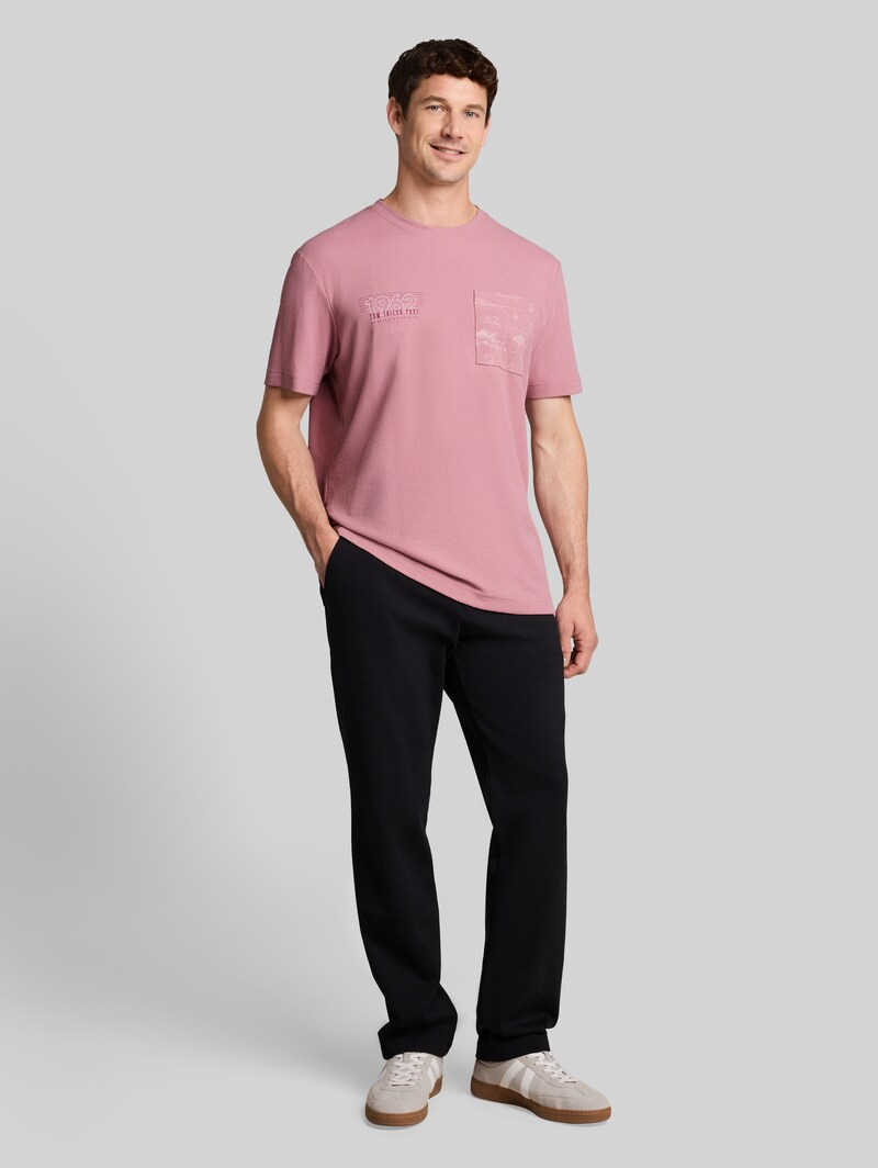 Tom Tailor T-Shirt mit Waffelstruktur - Dusty Rose