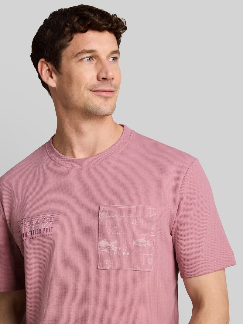 Tom Tailor T-Shirt mit Waffelstruktur - Dusty Rose