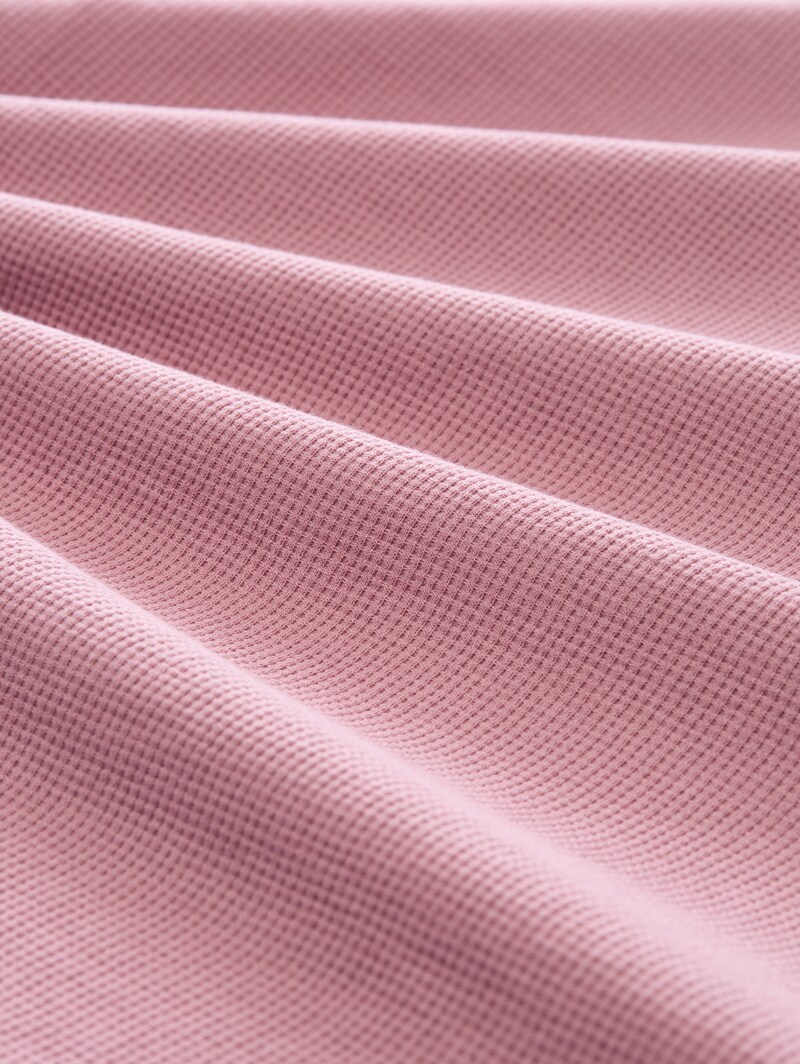 Tom Tailor T-Shirt mit Waffelstruktur - Dusty Rose