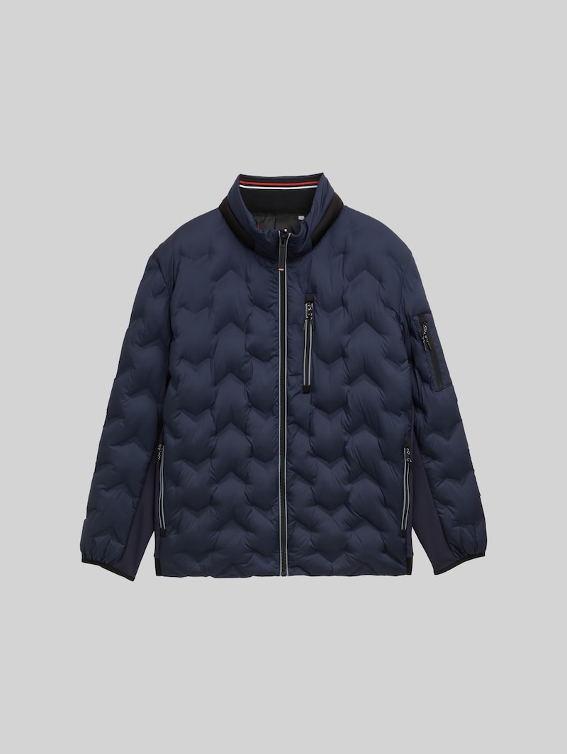 Tom Tailor Plus Size - Hybrid Lightweight Steppjacke mit verstaubarer Kapuze - Sky Captain Blue