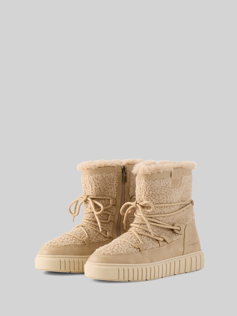 Tom Tailor Gefütterte Schneestiefel - Sand