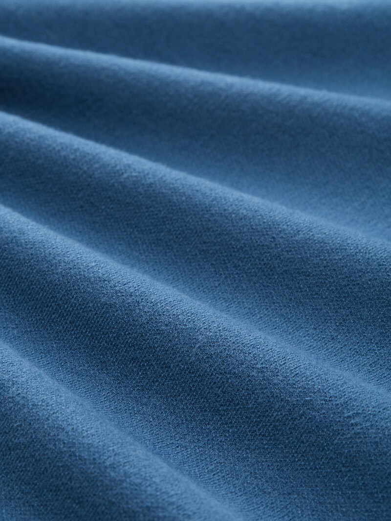 Tom Tailor Relaxed Fit Strickpullover mit Polokragen - Dusty Denim Blue