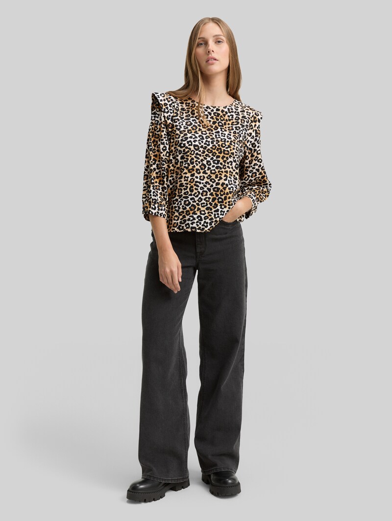 Tom Tailor Loose Fit Bluse - Leo Print