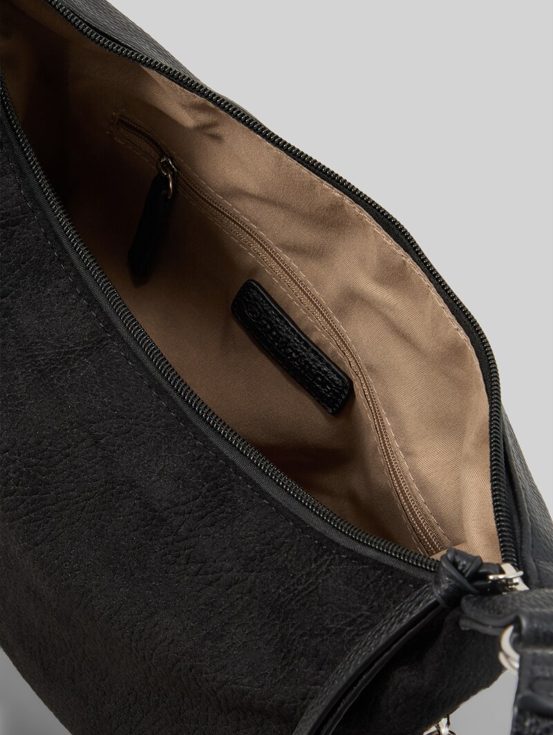 Tom Tailor TTAIANA M Umhängetasche in Wildleder-Optik - Schwarz / Black