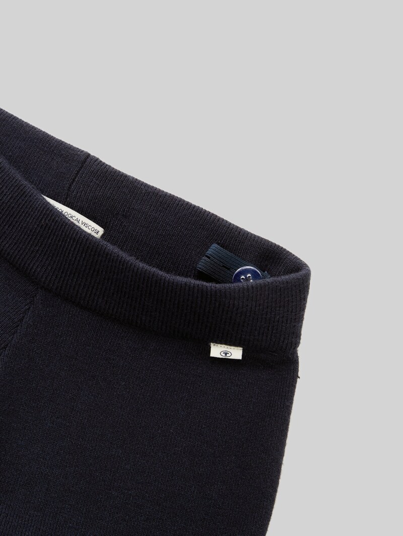 Tom Tailor Cozy Wide Leg Strickhose - Sky Captain Blue