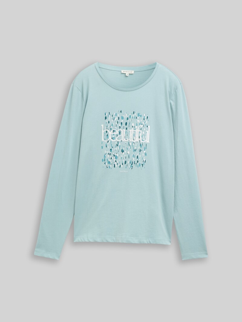 Tom Tailor Langarmshirt mit Print - White Moss