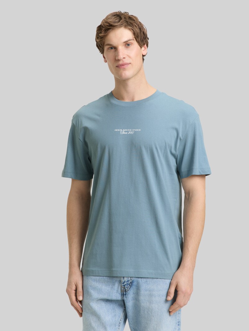 Tom Tailor Relaxed Fit T-Shirt mit Rückenprint - Citadel Blue Tom Tailor Relaxed Fit T-Shirt mit Rückenprint - Citadel Blue