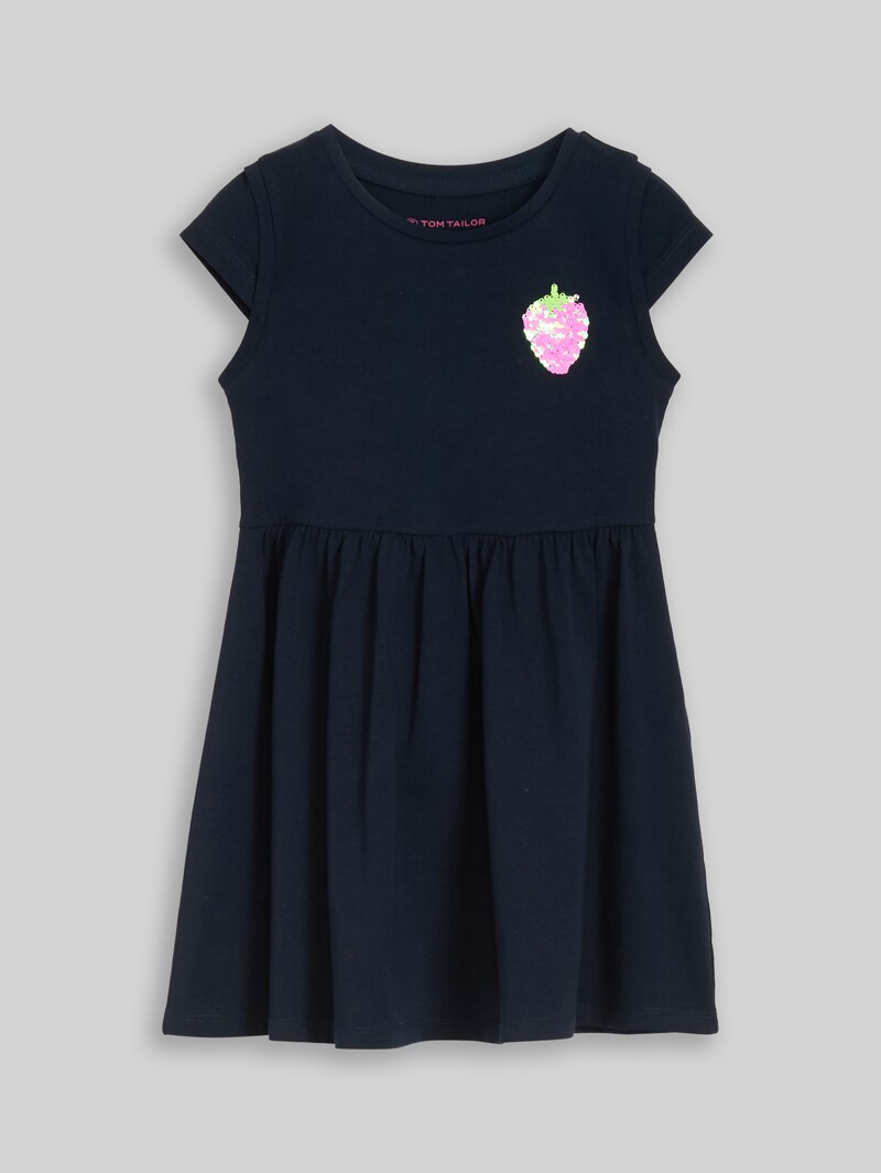 Tom Tailor Mini-Kleid mit Wendepailletten - Sky Captain Blue