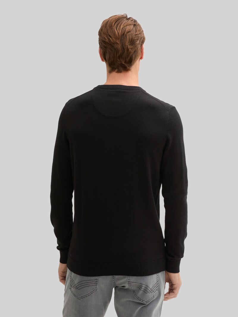Tom Tailor Strickpullover aus Baumwolle - Black